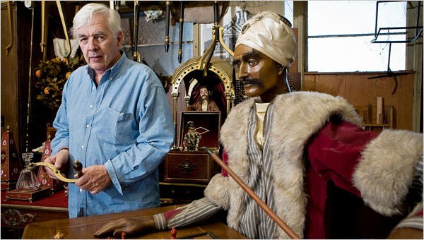 John Gaughan with the Turk, a chess-playing automaton with a legendary background